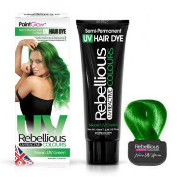 Neon UV Green Hairdye