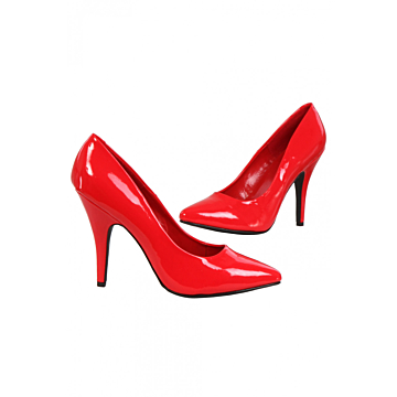 Stylish Red Vinyl Heels by Soiemio