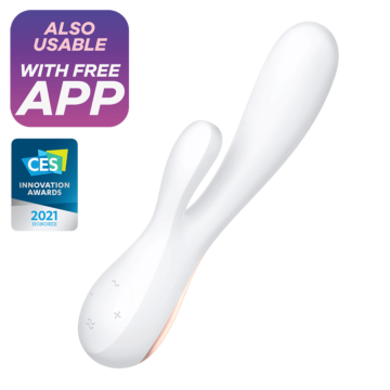 Άσπρος Δονητής Κουνελάκι Satisfyer Mono Flex