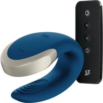 Satisfyer Double Love Blue App Controlled Vibrator