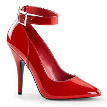 Κόκκινα Γόβες Stiletto Με Λουράκι – Pleaser