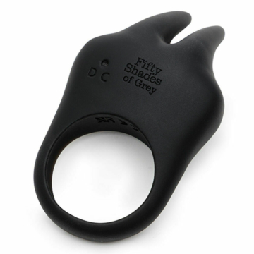 Sensation Rechargeable Rabbit Love Ring - Black