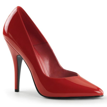 Sexy Pleaser high heels stiletto pumps v-cut red patent-EU 42