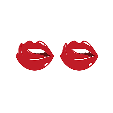 Sexy Red Lips Nipple Cover