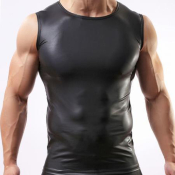 Sexy Vegan Leather Shirt for Men