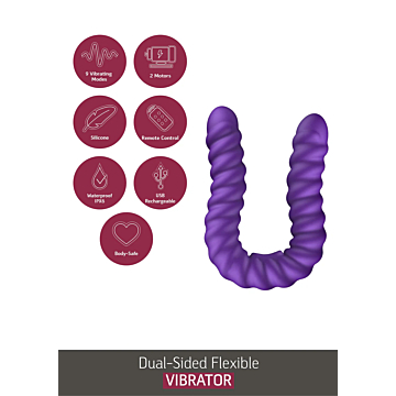 She.E.O Dual-Sided Flexible Vibrator Purple
