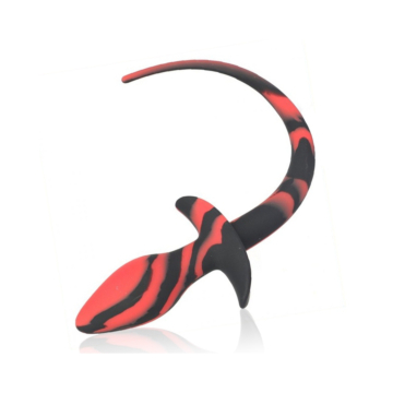 Kinksters Silicone Dog Tail Plug - Red