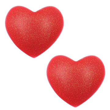 Silicone Thin Heart Breast Cover Red