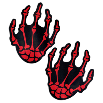 Blood Red Boney Hands Nipple Pasties by Pastease