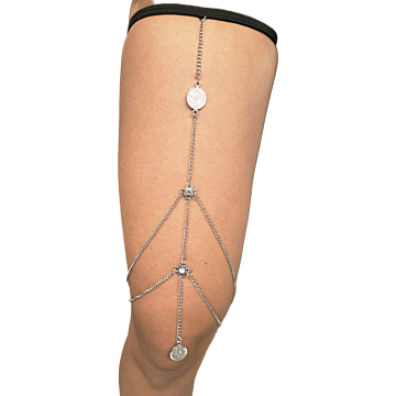 Snake Coin Pendant Leg Chain