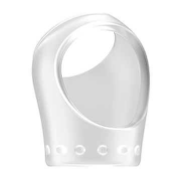 No.45 - Cockring with Ball Strap - Translucent