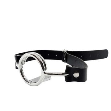 Stainless Steel Ring Gag With Tongue Depressor
