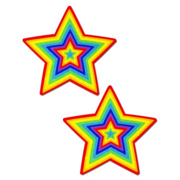 Colorful Star Rainbow Pasties by Pastease