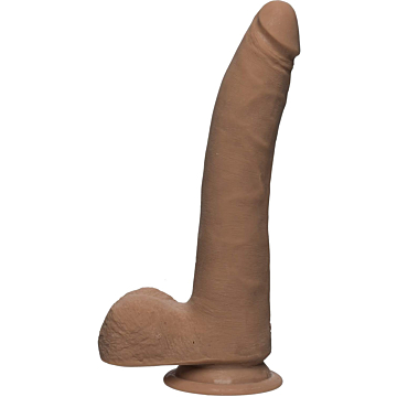 The D - Realistic D - 9 Inch Slim W/Balls - Ultraskyn - Caramel
