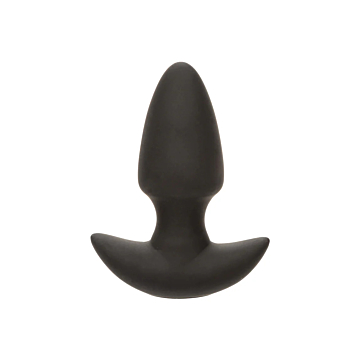 Thrusting And Vibrating Silicone Probe Anal Plug Black
