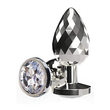 ToyJoy Anal Play Disco Diamond Plug Medium - Silver