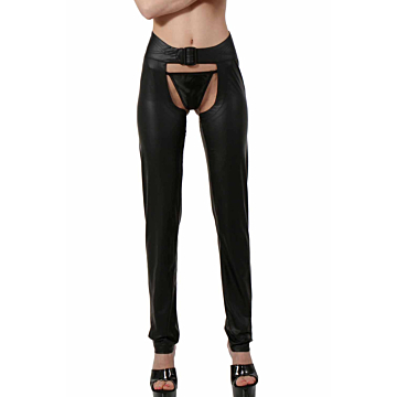 Soiemio Black Polyester Woman Pants