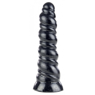 Black Vinyl Anal Plug UNICORN OZZY 21 x 6.5 cm