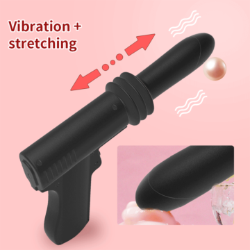 Kinksters Black Silicone Vibrating Dildo