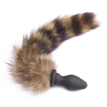 Anal Plug with Tail 10 Vibration Modes Remote Control Silicone USB 46.6cm