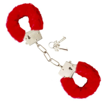 Reds Leather Hand Cuffs - Red