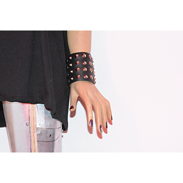Kinksters Black Leather Wristband