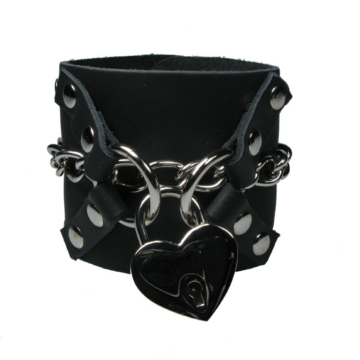 BULLET69 Leather Chain with Cross & Heart