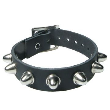 BULLET69 Handmade Black Leather Wristband