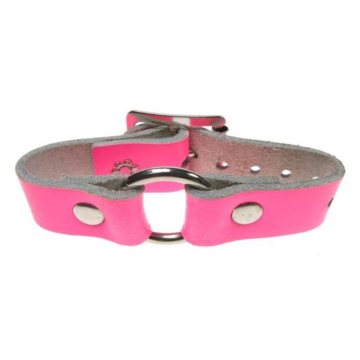 Bullet69 Pink Leather Wristband