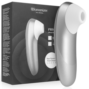 Womanizer Pro Vibrant Clitoral Stimulator Air Technology Grey