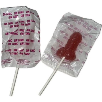 Diablo Goloso - penis lollipop gin tonic strawberry flavor 10% alcohol