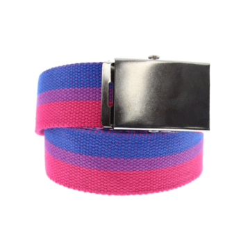 Multicolor Bi Canvas Belt with Slider Buckle