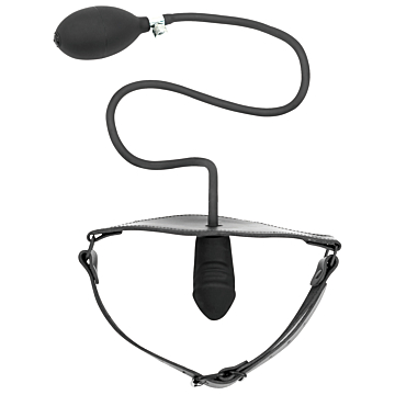 SPARTACUS Black Silicone Dildo Gag