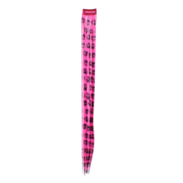Leopard Print Hair Extensions - Pink
