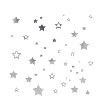 Silver Star Shaped Stick On Freckles