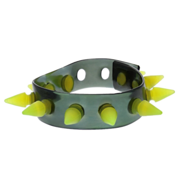 Zac's UV Yellow Bracelet with Spikes