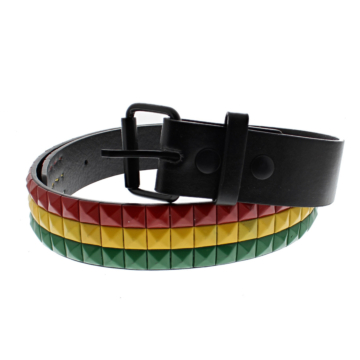 Kinksters Multi Color Leather 3-Row Chessboard Belts
