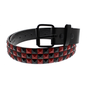 Kinksters Red Leather Chessboard Belts
