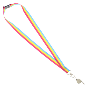 Colorful Metal Whistle with Pansexual Lanyard