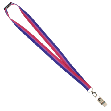 Multicolor Metal Whistle on Bisexual Lanyard