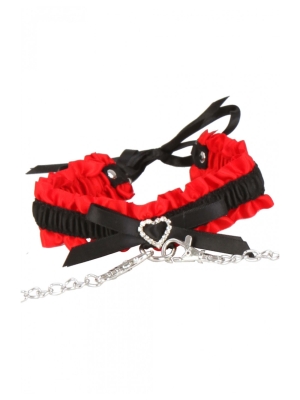 Soiemio Red Hearts Necklace + Handcuffs Set