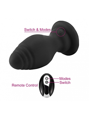 Kinksters Black Tail Plug with 10 Vibration Modes