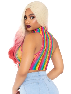 Colorful Rainbow Crop Top by Leg Avenue