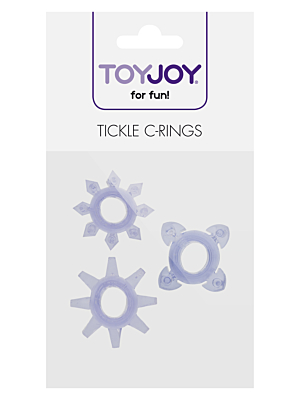 Toy Joy Tickle C-Rings - Purple