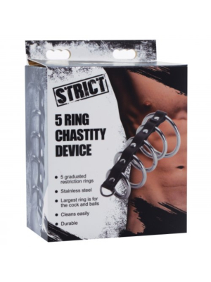 Strict Gates of Hell Chastity Cage - Silver
