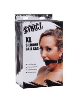 Strict XL Silicone Ball Gag - Black