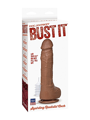 Realistic Squirt Cock - Brown