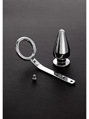 Triune Stainless Steel C-Ring with Butt Plug
