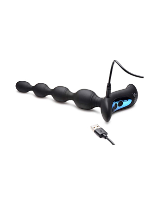 XR Brands Silicone Anal Beads - Black
