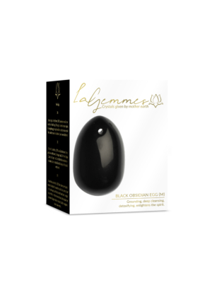 LA GEMMES Black Obsidian Medium Vaginal Egg